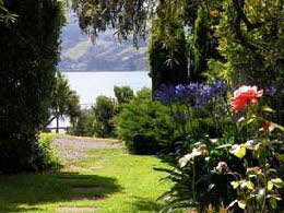 Parking and harbour view from the garden